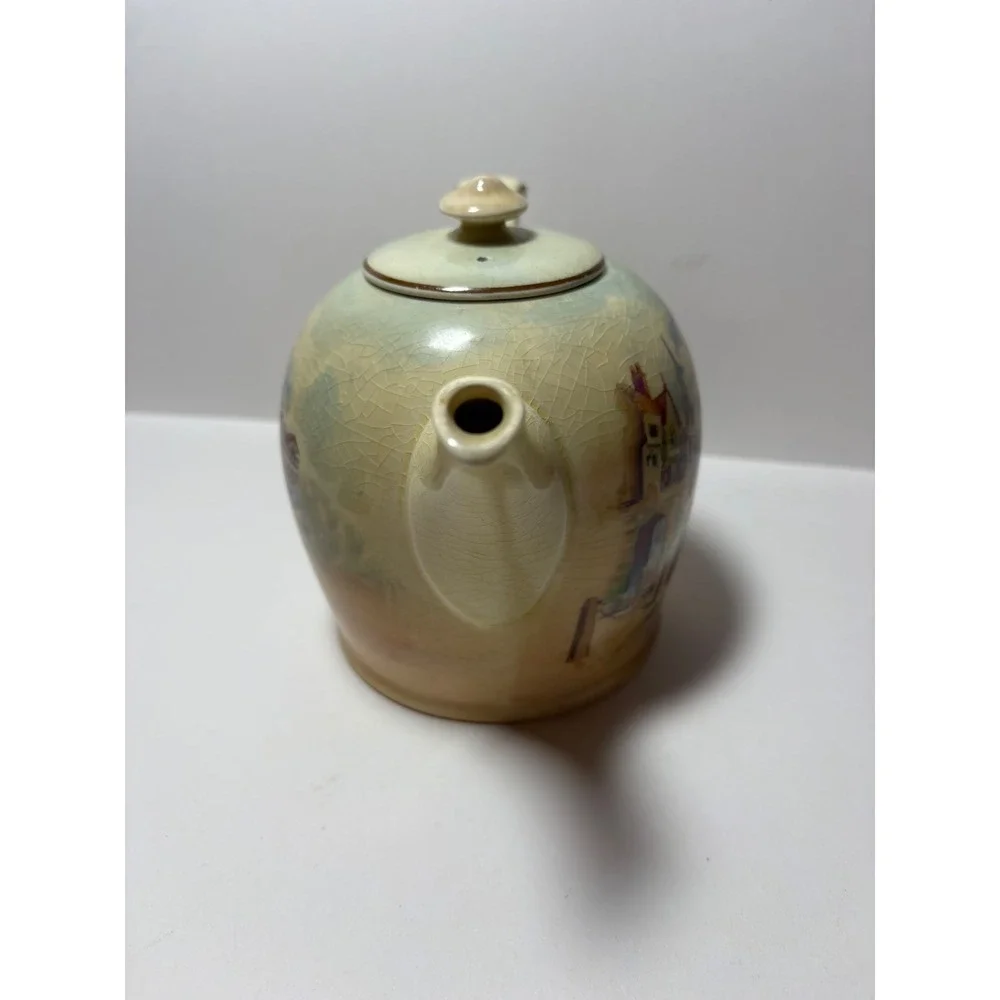 Vintage Temple Bar Historic England Teapot w Crackle Glaze Royal Doulton D5940